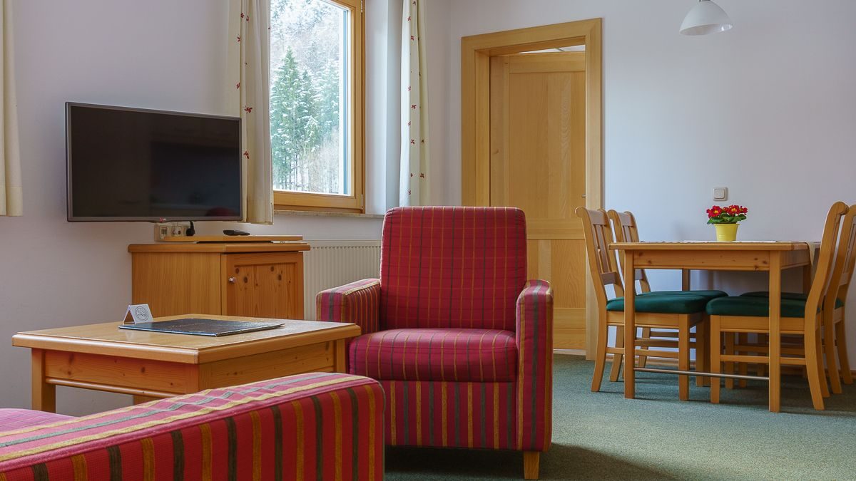 Wohnraum – Ferienwohnung (ca. 45 m²), Pension Wanderruh in Grünau im Almtal
