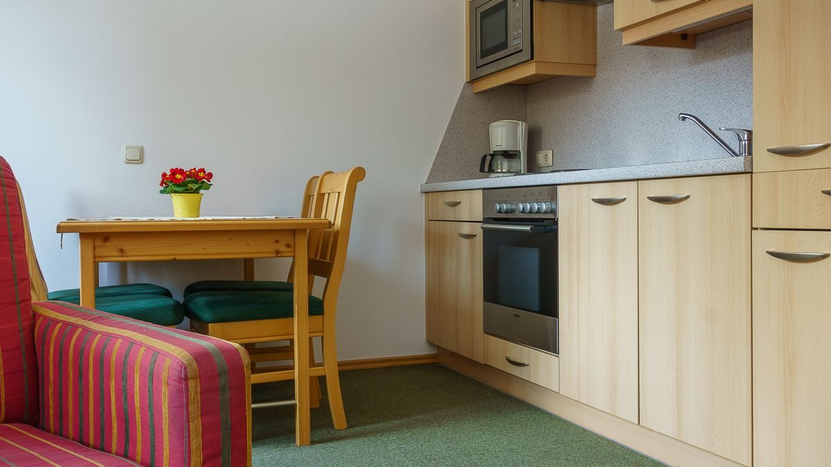 Küche – Ferienwohnung (ca. 45 m²), Pension Wanderruh in Grünau im Almtal